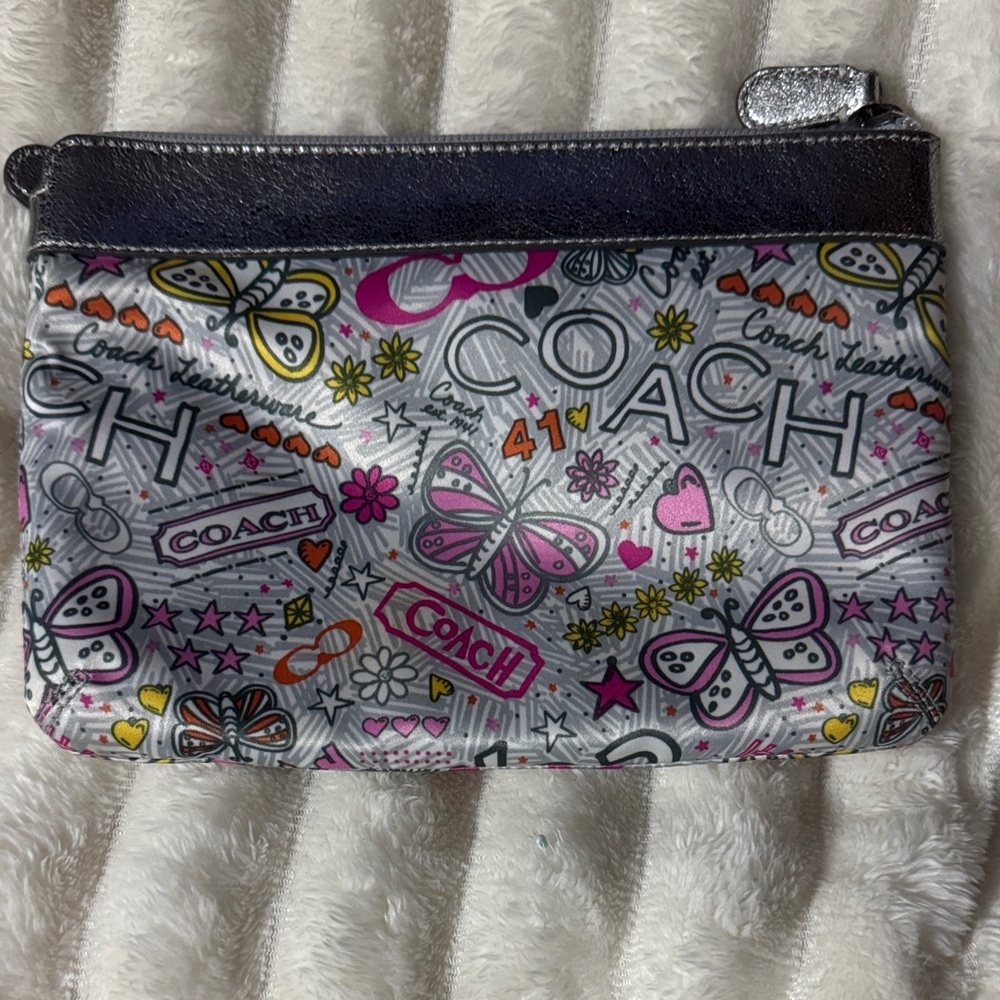 Coach Butterfly Graffiti Clutch Bag - Picture 2 of 4